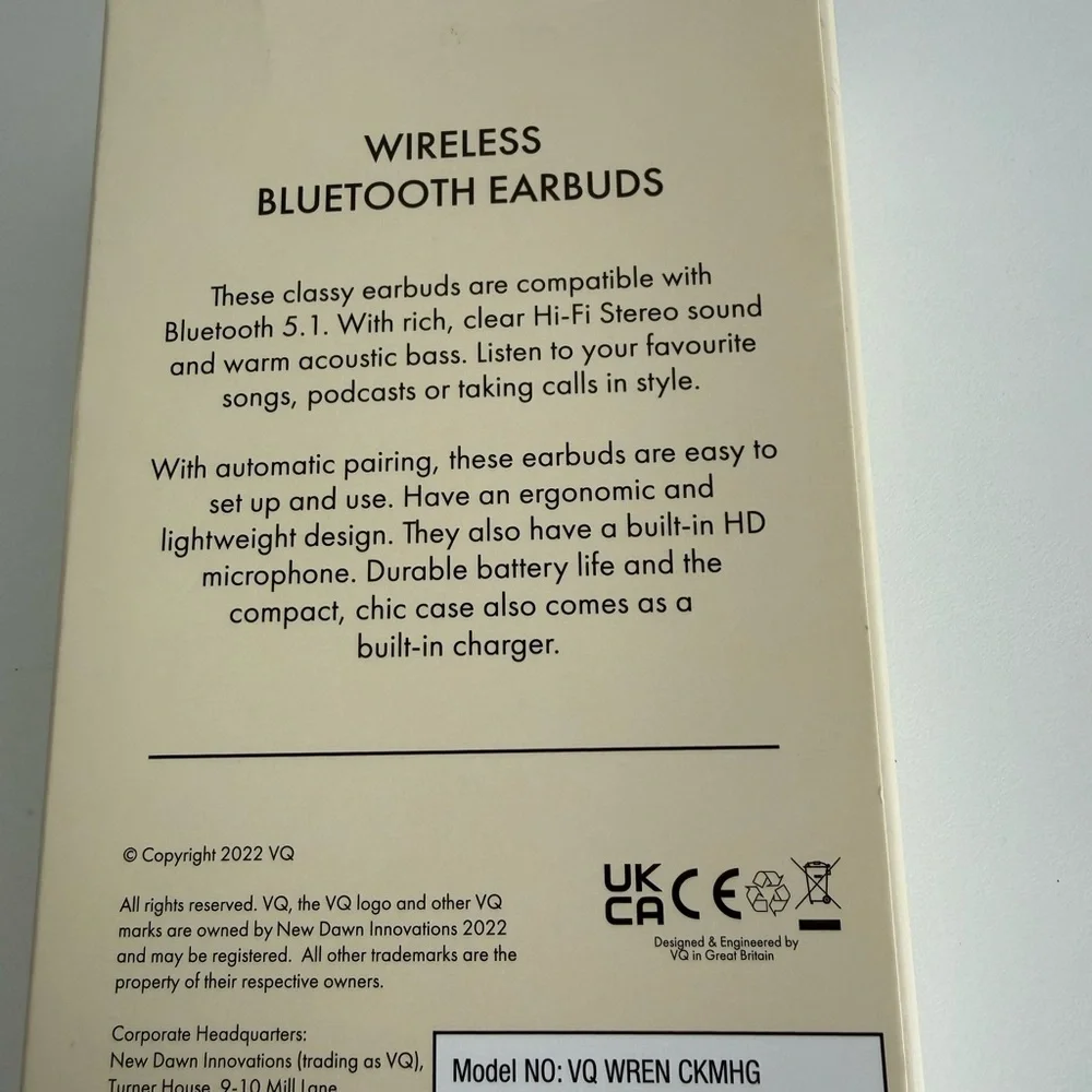 Cath Kidston True Wireless Stereo Earbuds - Marble Hearts NEW